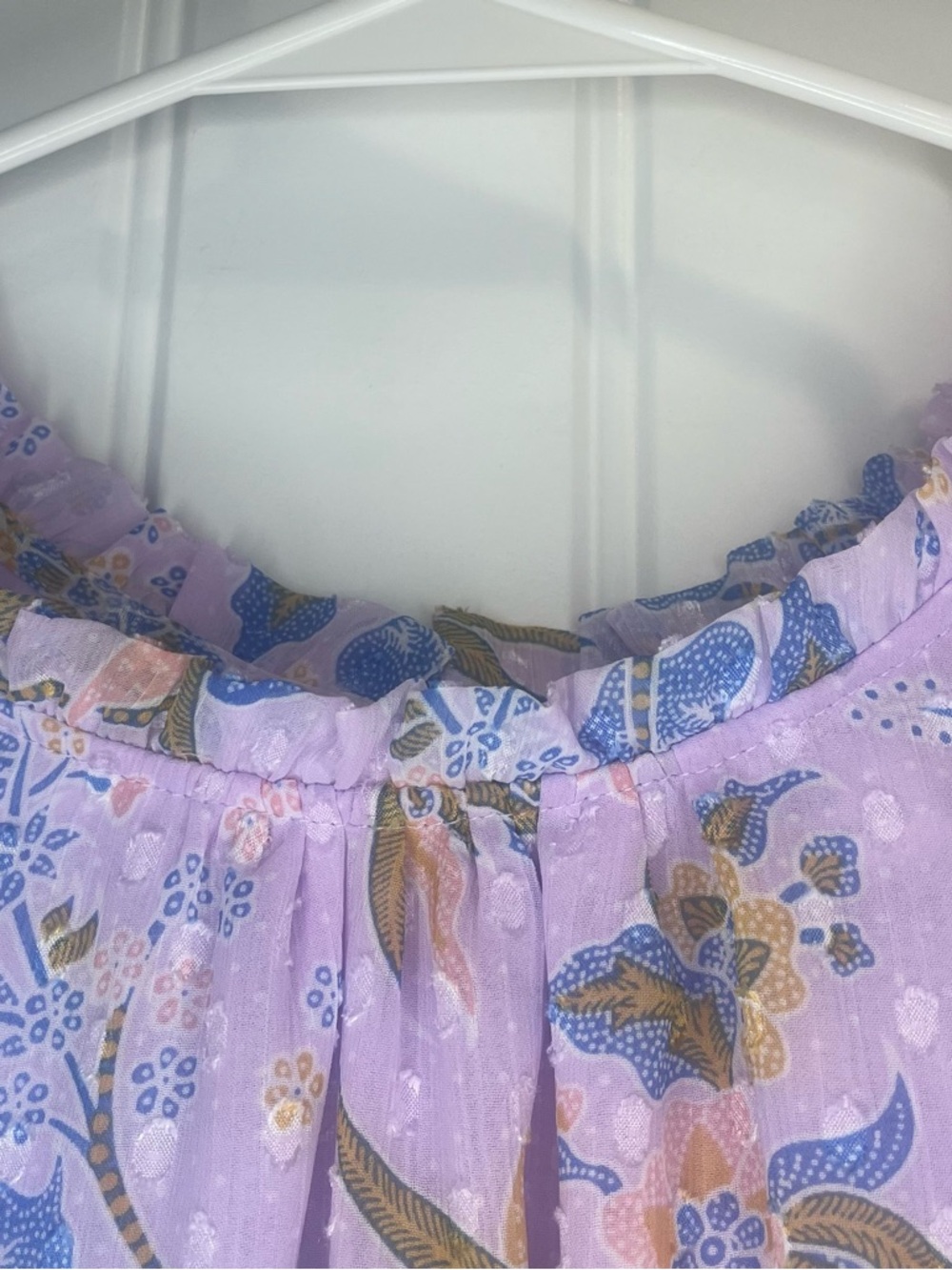 Rachel Zoe Lavender Floral Blouse XL - Picture 4 of 12